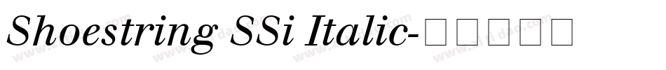 Shoestring SSi Italic字体转换
